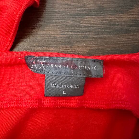 Armani Exchange red low back midi dress size L - Picture 7 of 11